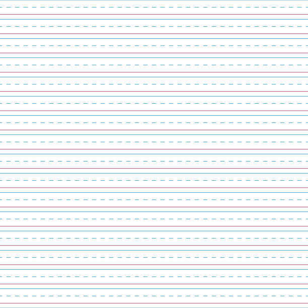 Handwriting Paper Seamless Pattern Stock Illustration - Download Image Now  - Art, Back to School, Backgrounds - iStock