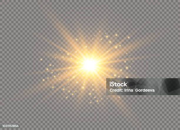 White Glowing Light Stock Illustration - Download Image Now - Sparks, White Background, Glittering
