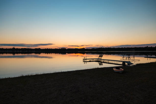 Hitchcock Road end sunset, Higgins Lake, Michigan