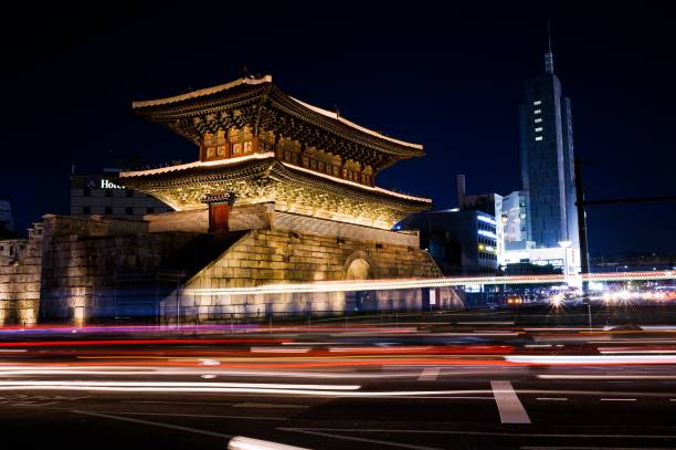 istock Night view from wall of seoul 1031202372