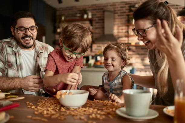 istock Family enjoying breakfast 1031202450