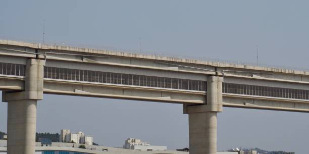 istock Bridge connecting buildings and buildings, korea 1031202564