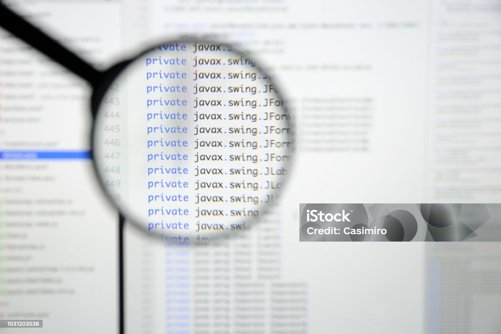 Foto de Real Tela Em Desenvolvimento De Código Java Conceito De ...