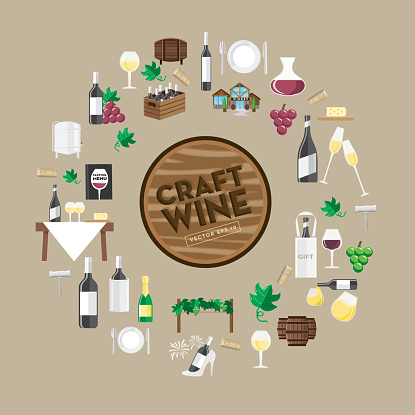 istock Craft wine tasting background design template 1031216794