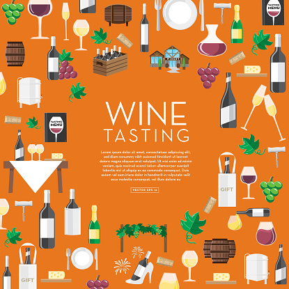 istock Craft wine tasting background design template 1031216834