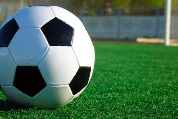 istock Football on a green field 1031238060