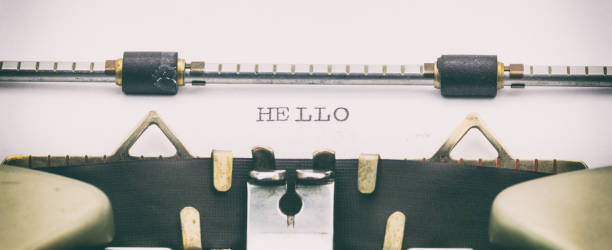 istock Hello word in capital letters on white sheet 1031254746