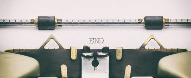 istock End word in capital letters on white sheet 1031254756