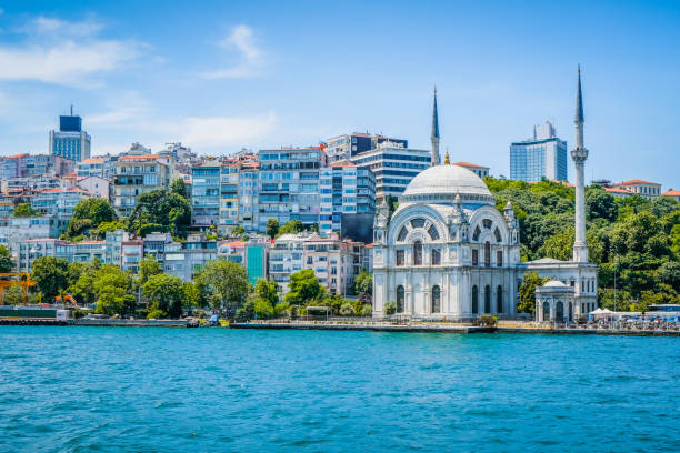 이스탄불의 ortakoy 사원 - ortakoy mosque bridge bosphorus istanbul 뉴스 사진 이미지