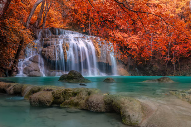 istock Amazing waterfall in colorful 1031269500