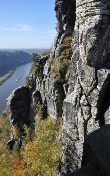 widok z bastei - elbe fluss zdjęcia i obrazy z banku zdjęć