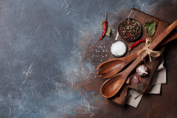 istock Vintage kitchen utensils and spices 1031279248
