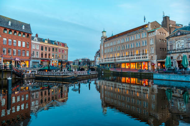istock Historical building in Leiden city center, Netherlands. 1031284712