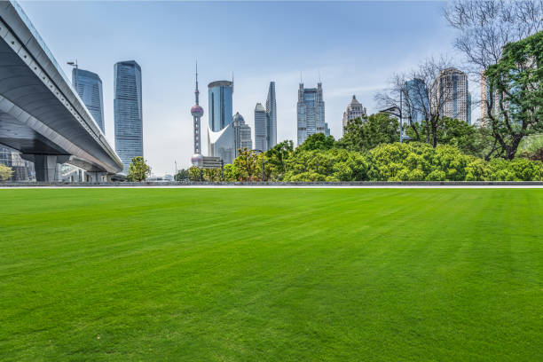 istock Park in lujiazui financial centre, Shanghai, China 1031285884