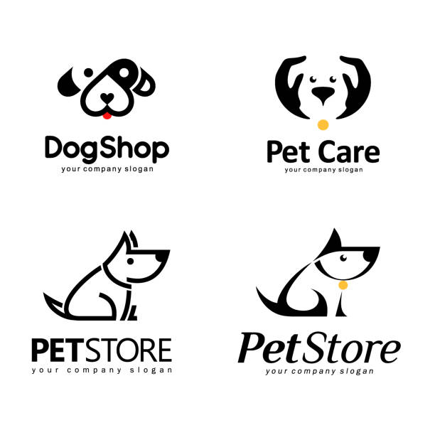 Vector icon set.  Design elements for the pet store Vector icon set.  Design elements for the pet store animal shelter stock illustrations