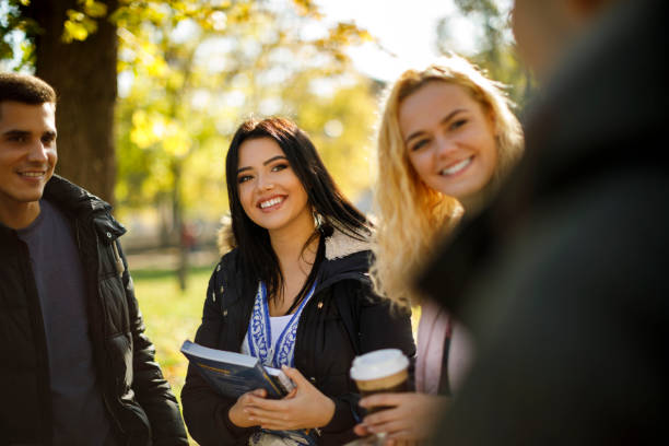 istock Group of college students on university campus 1031303006