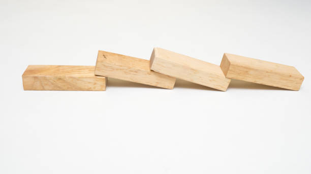 istock wooden block Line up on white background 1031306886