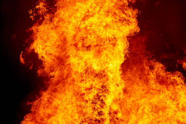 istock Fire flames detail. Fireman emergency. Carbon emission 1031307076