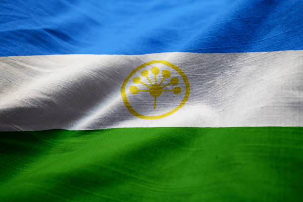 istock Closeup of Ruffled Bashkortostan Flag 1031307422