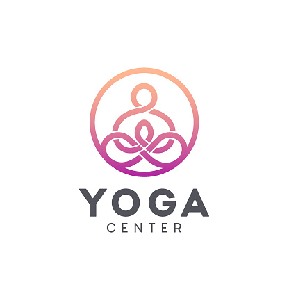 Vector  design for yoga center. Yoga icon