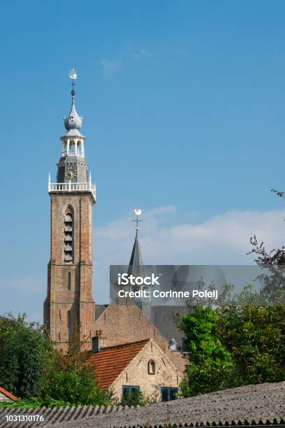 Sint Bavo Church In Aardenburg The Netherlands Stock Photo - Download Image Now - Architecture, Blue, Brick