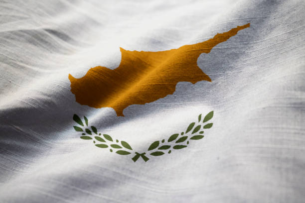 istock Closeup of Ruffled Cyprus Flag 1031312614
