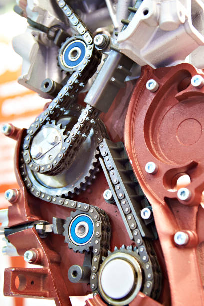 istock Chain drive and gear in mechanism 1031313370
