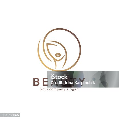 istock Vector emblem design for beauty salon, hair salon, cosmetic 1031318066