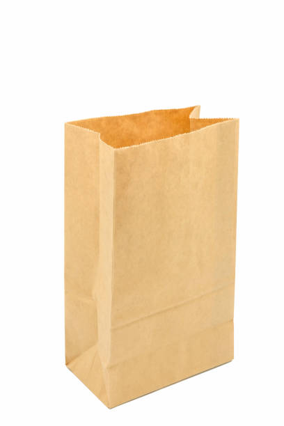 istock Brown paper bag recycle on white background 1031320574