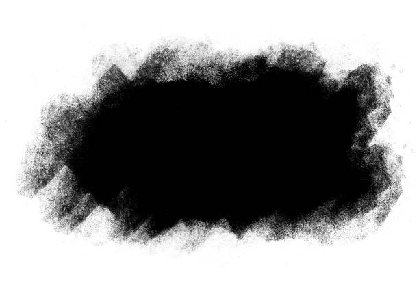istock Black color graphic patches graphic brush strokes design effect element for background 1031321578