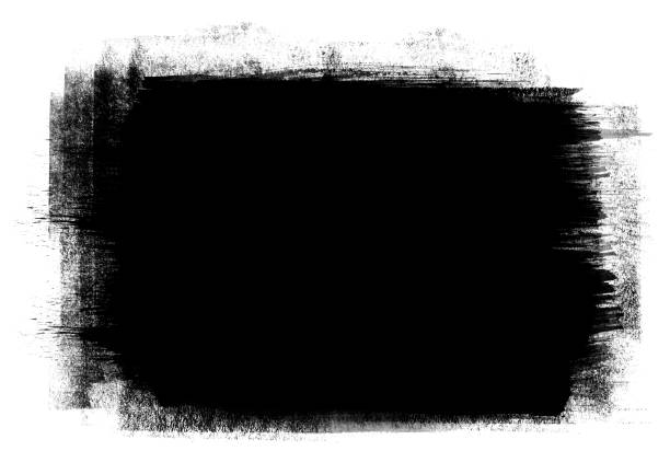 istock Black color graphic patches graphic brush strokes design effect element for background 1031321698