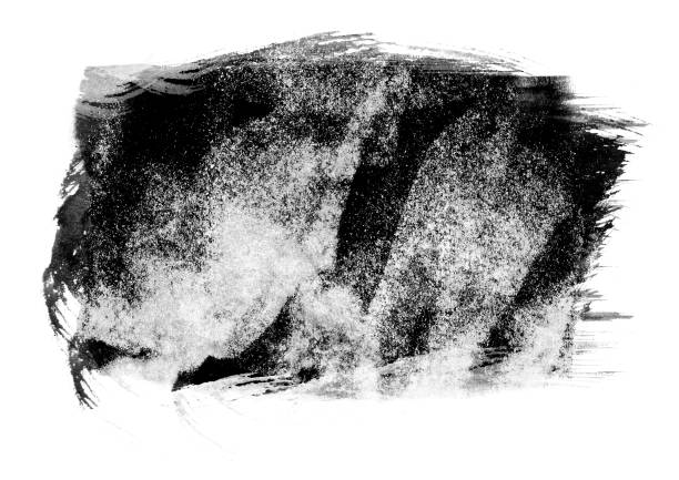 istock Black color graphic patches graphic brush strokes design effect element for background 1031321830