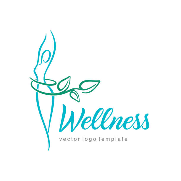 wellness vektor icon-design - female silhouette beautiful professional sport stock-grafiken, -clipart, -cartoons und -symbole