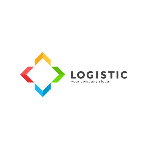 Vector illustration of Vector design element for logistics and transport company.