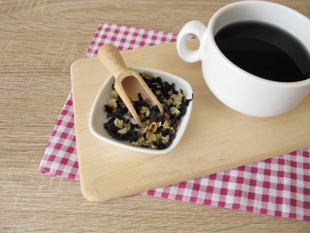 istock Cold macerate from dried hollyhocks flowers 1031325886