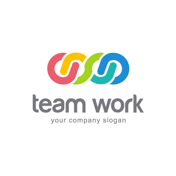 vektor-vorlage für ihr unternehmen. team-arbeit. verband, bündnis, union - kettenglied stock-grafiken, -clipart, -cartoons und -symbole