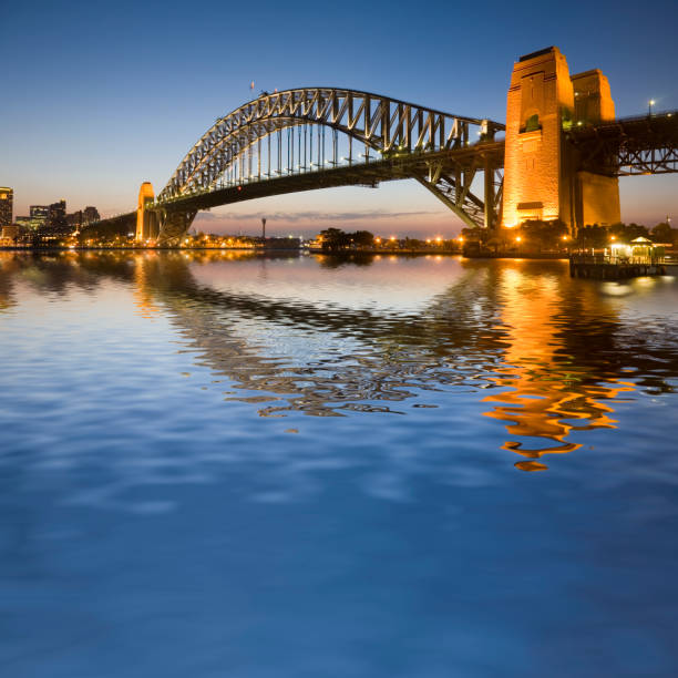 istock Sydney Harbour Bridge Illuminated at Twilight Square 1031330616