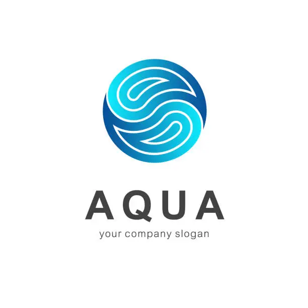 Vector illustration of Vector template. Aqua. Clean water, Spa