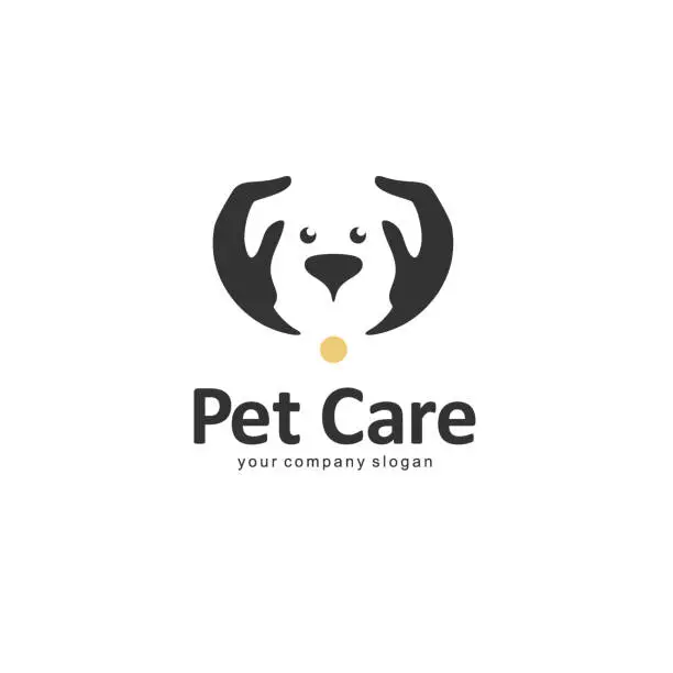 Vector illustration of Vector template. Pet care sign