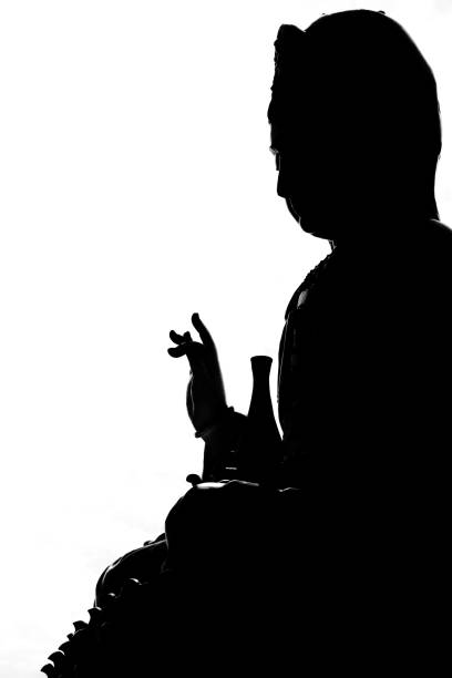 istock Silhouette of a buddhist saint 1031341278