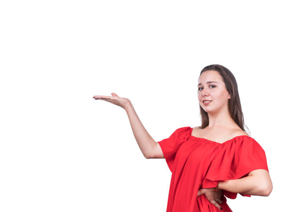 istock Woman with hand to the side 1031345250