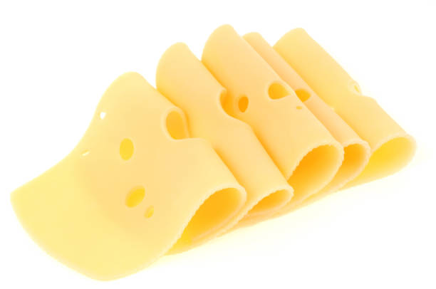 fette di formaggio - swiss cheese foto e immagini stock