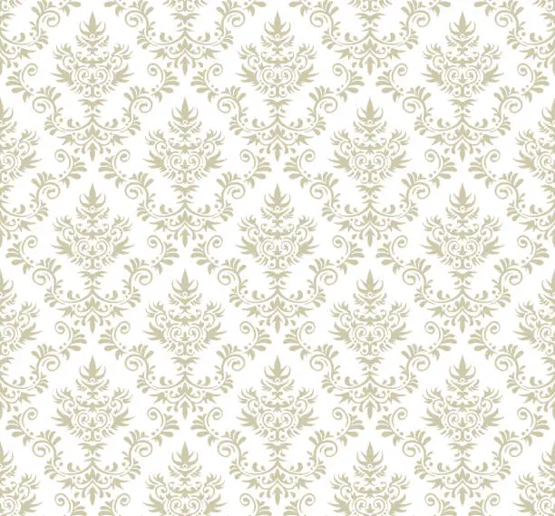 Vector illustration of Seamless floral damask pattern