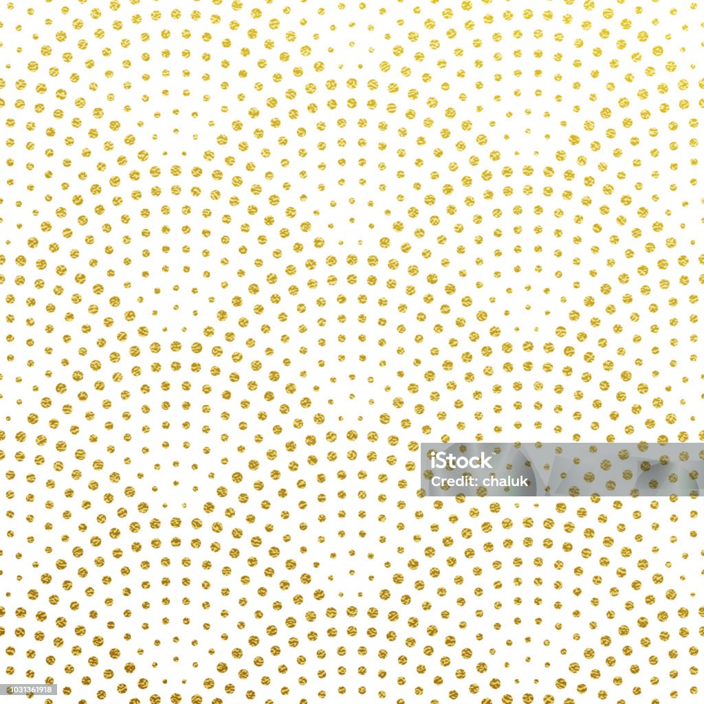 Seamless pattern vector background of glittery golden scales or fountain confetti in retro Gatsby design with art deco gold glittering dots on white Pattern stock vector