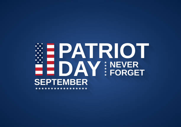 patriot day usa banner, 9/11. nie vergessen. vektor-illustration. - twin towers manhattan stock-grafiken, -clipart, -cartoons und -symbole