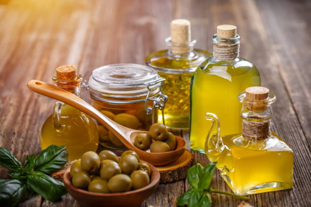 istock Olive oil and  berries 1031366420