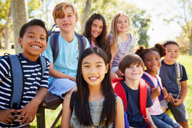 istock Multi-ethnic group of schoolchildren on a school trip 1031376384