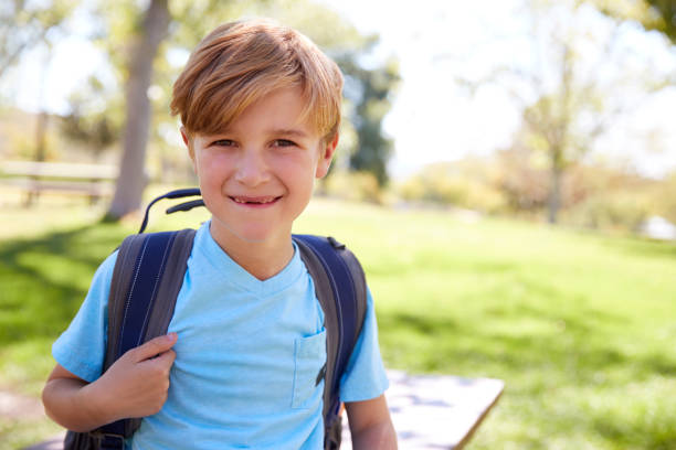 istock Young white schoolboy with backpack smiling to camera 1031376696
