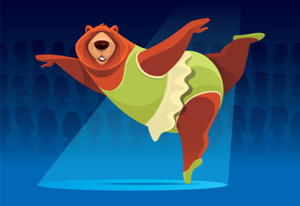 ilustrações, clipart, desenhos animados e ícones de bailarina de urso - ballet dancer