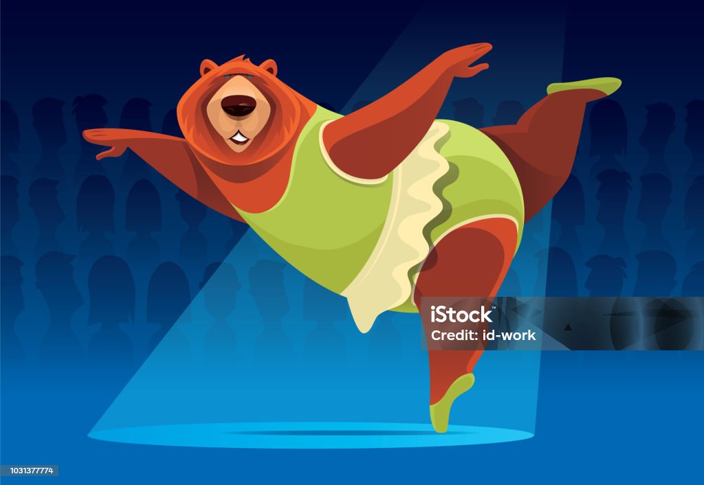 bear ballerina vector illustration of bear ballerina Bear stock vector